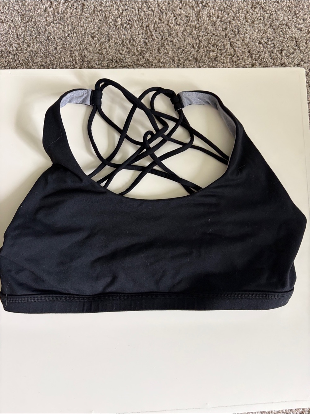 Black Strappy Sports Bra - Born Primitive